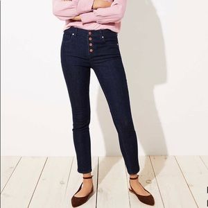 LOFT Modern Skinny dark wash jeans
